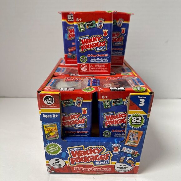 TOPPS WACKY PACKAGES 3D MINIS SERIES 3 BOX OF 9 UNOPENED PACKS **NEW** - Picture 3 of 5